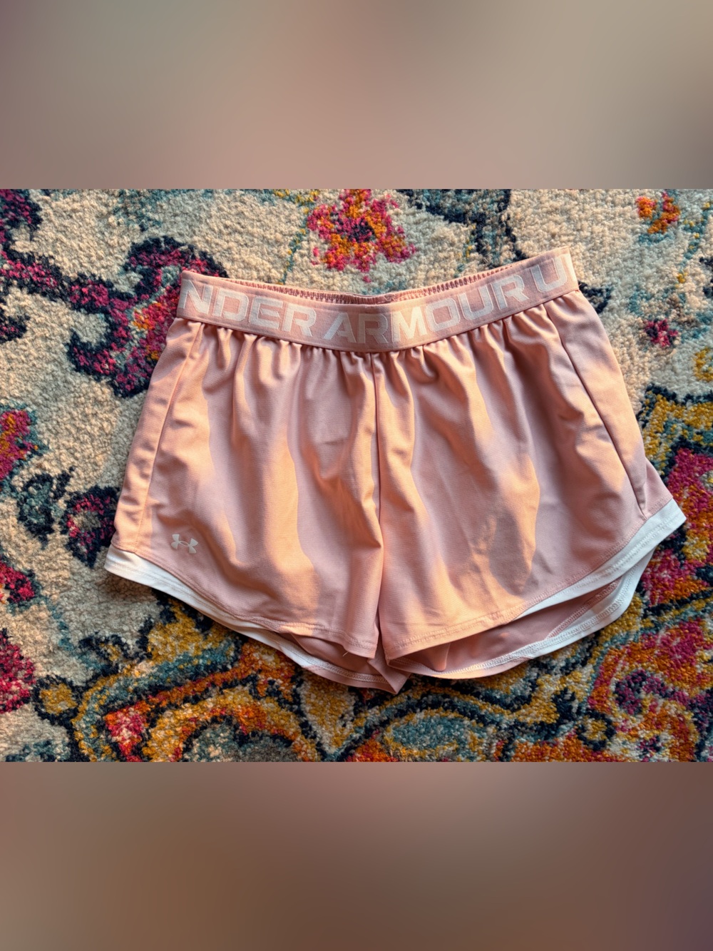 Under Armour Pink Athletic Shorts size medium